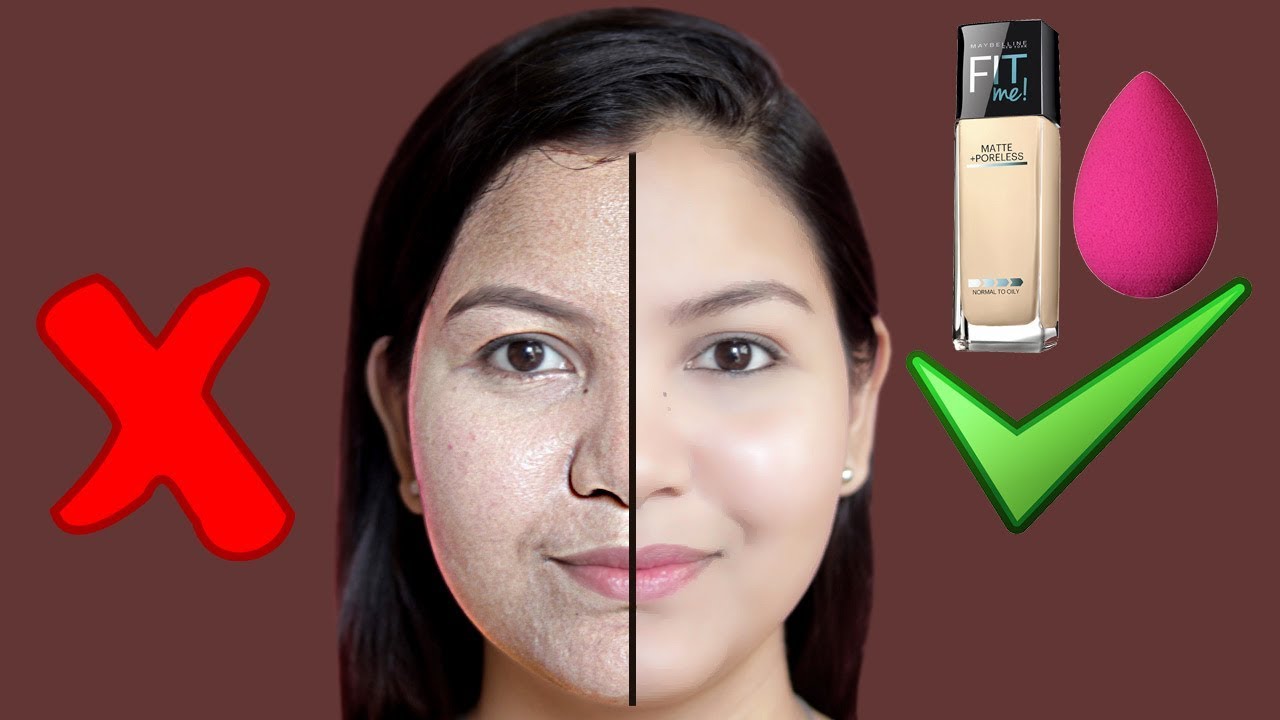 फाउंडेशन कैसे लगाएं| How To Apply Foundation For Full Coverage, Natural Looking Makeup.
