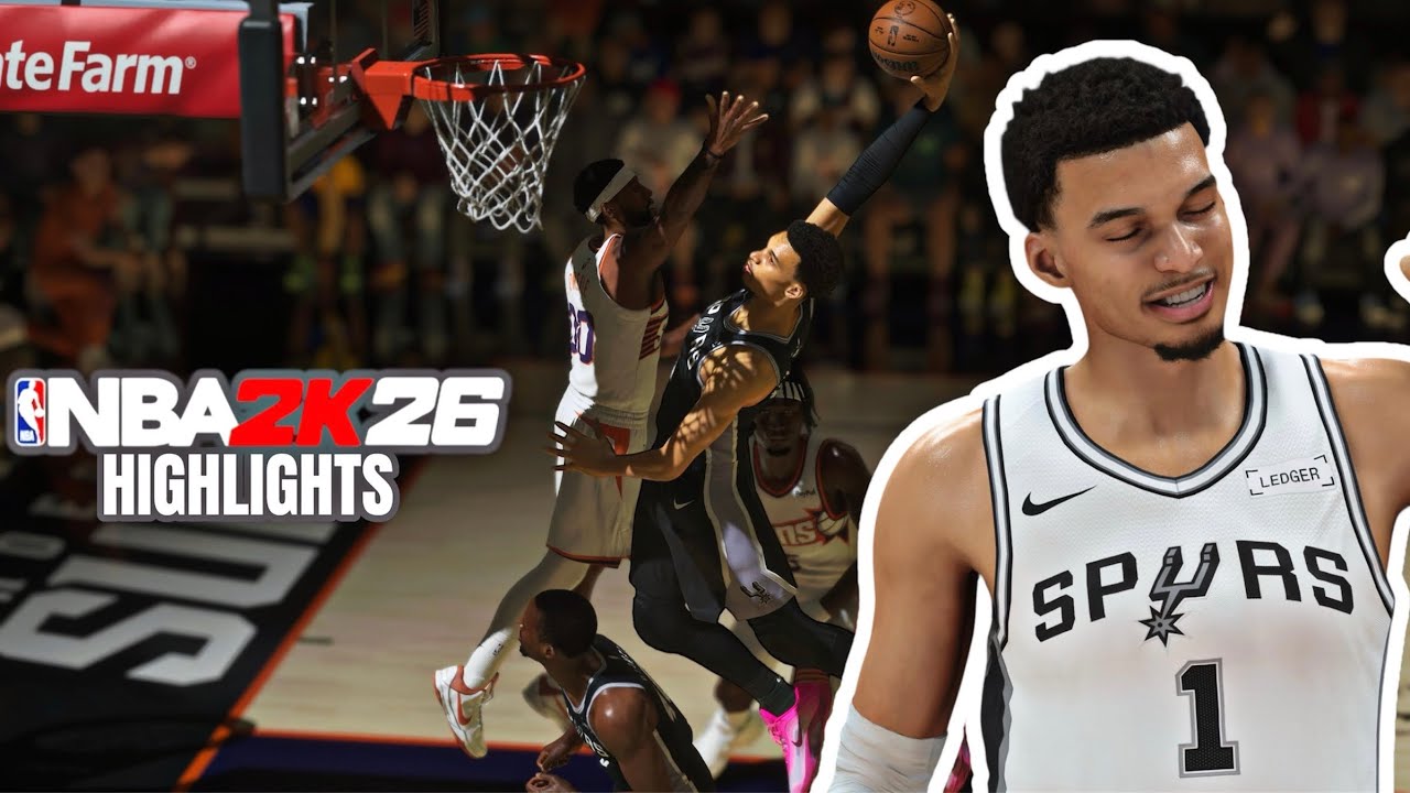Виктор Вембаньяма | ОСНОВНЫЕ МОМЕНТЫ РЕАЛИСТИЧНОГО ИГРОВОГО ПРОЦЕССА | NBA 2K26 (PS5 PRO 4K)