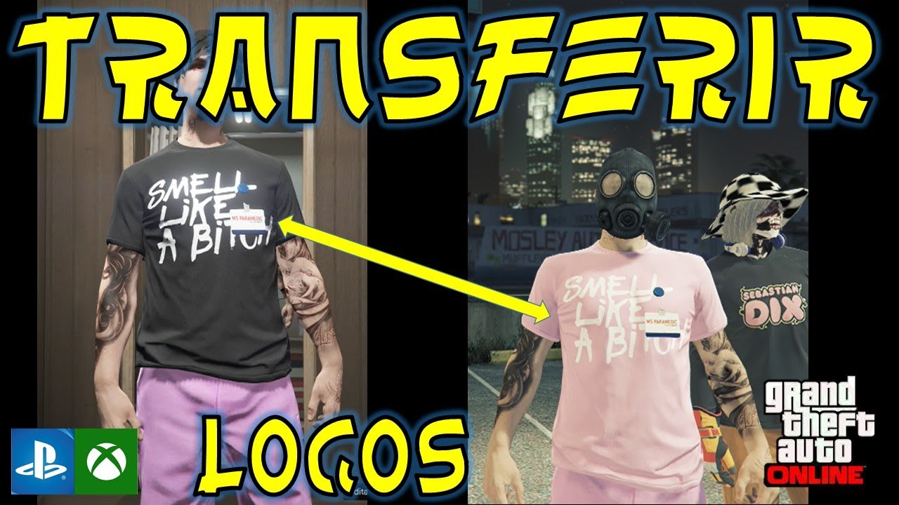 TRANSFERIR LOGOS DE UNA CAMISETA A OTRA SOLO SIN AYUDA NO NETCUT GTA V ONLINE PS4/5 XBOX 1 PC