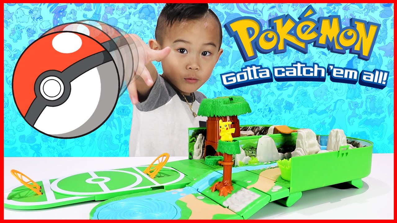 Pokemon Carry Case Playset ! Pokemon Adventures! Toy Unboxing