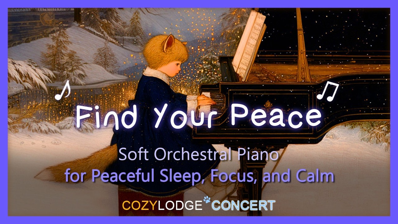 ❄️ Find your peace: in the winter night ❄️ Soft Orchestral Piano for Peaceful Sleep, Focus, and Calm