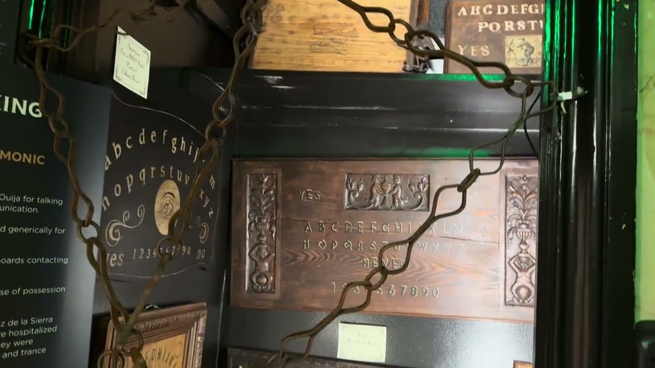Ouija board corner at vampa museum ￼