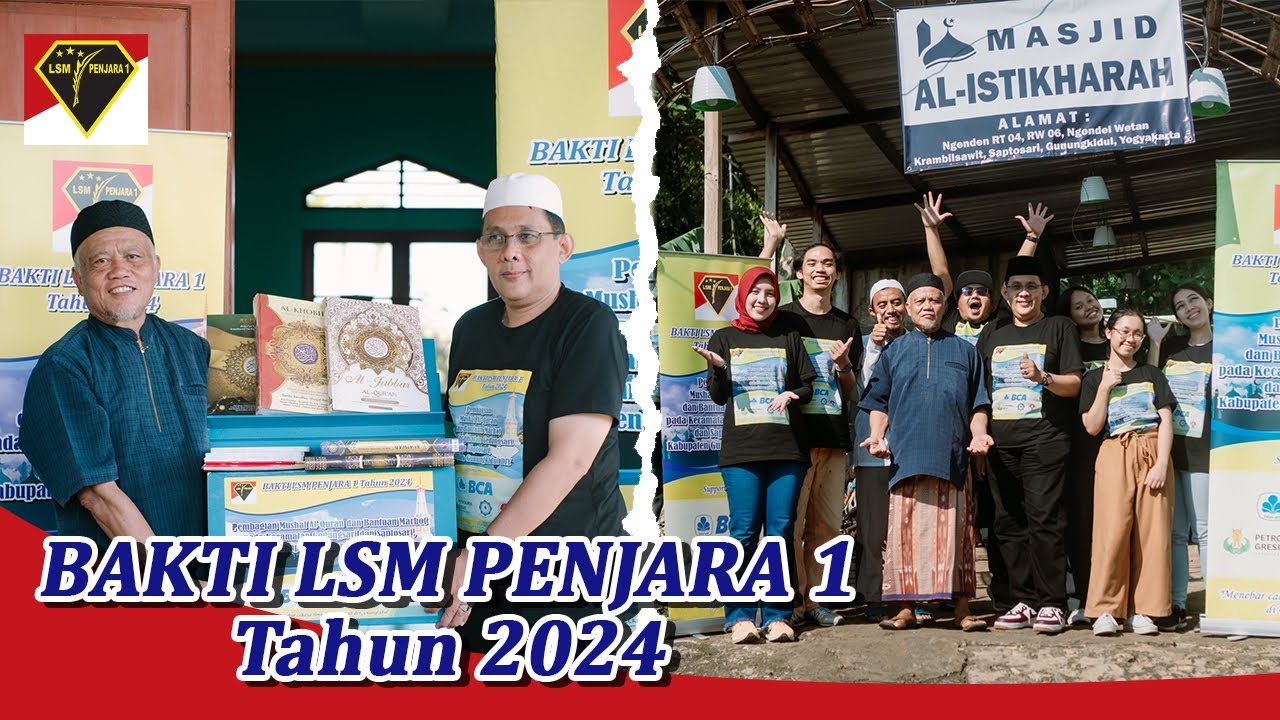 LSM PENJARA 1 Bagikan Mushaf Al-Qur'an di Masjid Al-Istikhoroh, Saptosari, Gunungkidul DIY.