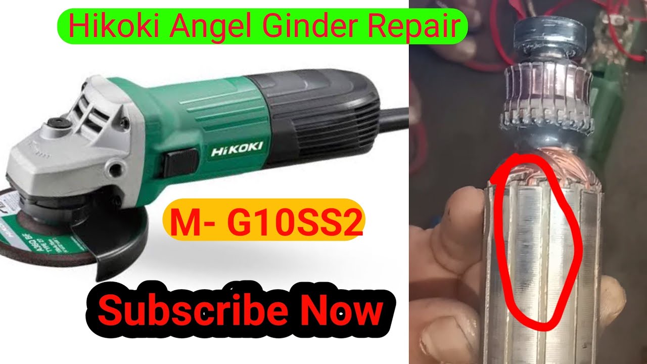 Hikoki G10ss2 angle grinder repair | armature, bering change in bengali | details video