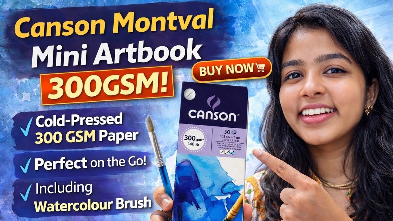 Canson Montval Mini Artbook 300GSM Review 🎨 | Best Pocket Watercolour Sketchbook