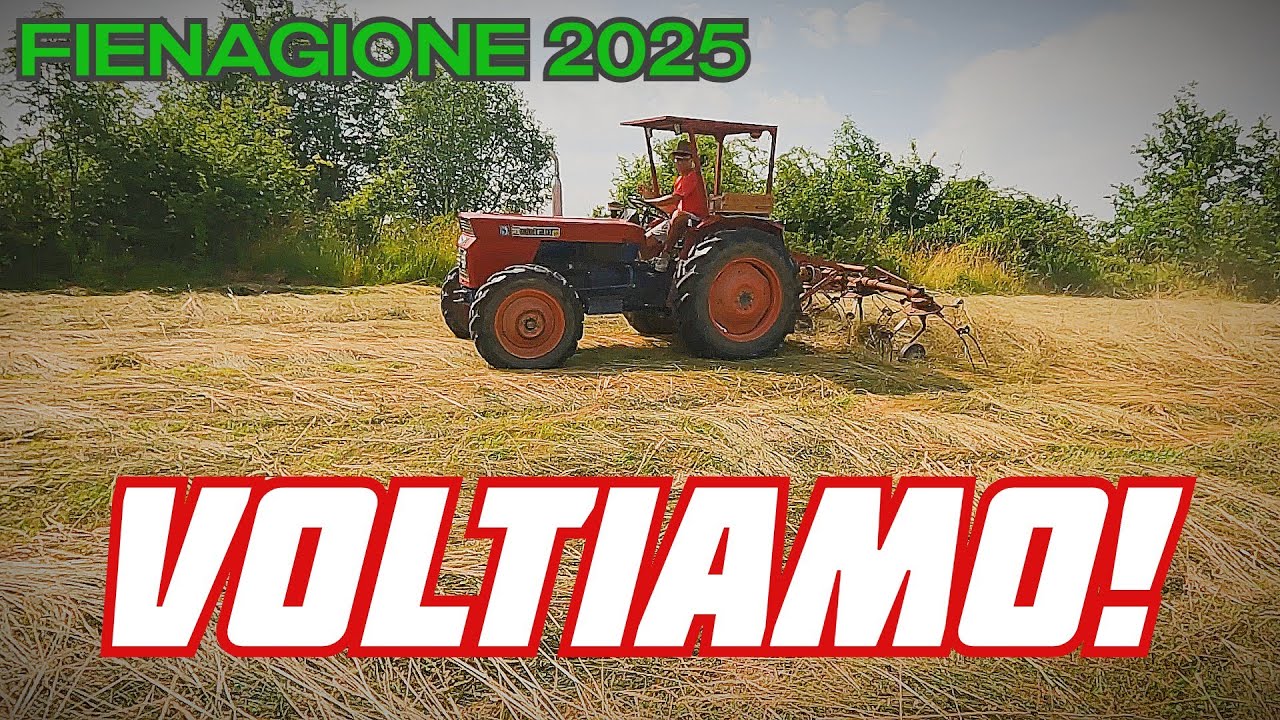 Voltatura Fieno 2025  Same Minitauro 50 e Voltafieno Fontanesi