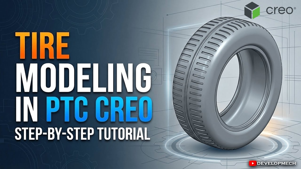 Tire Modeling in PTC Creo | Step-by-Step CAD Tutorial for Beginners & Professionals | DEVELOPMECH