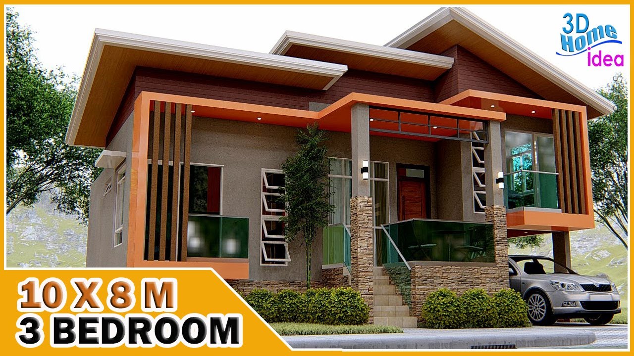 10X8 METERS | MODERN SPLIT LEVEL HOUSE | 3 Bedroom with Balcony