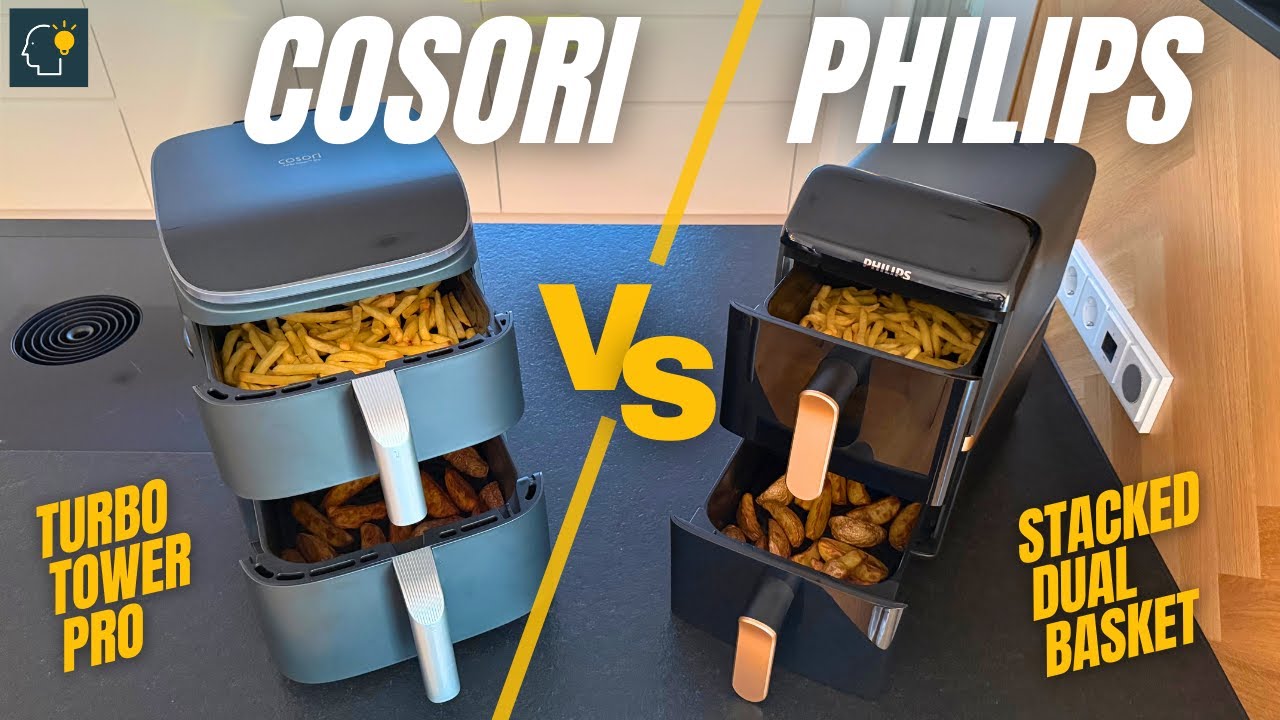 Cosori Turbo Tower vs. Philips Stacked Dual Basket | Welcher Turm-Airfryer ist besser?