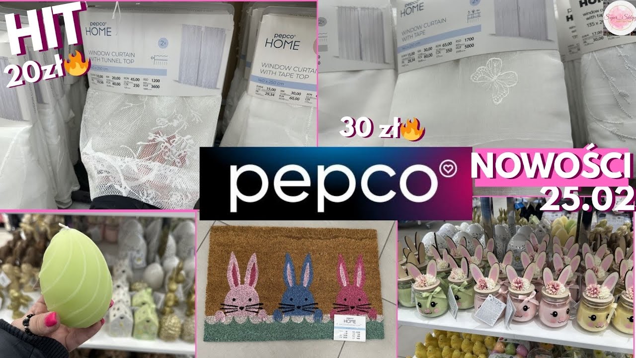 nowości z PEPCO 🐣 Nowe FIRANKI za 20 zł i 30 zł! 🙉 Świeczki zające, JAJKA i wycieraczki zajączki 🩵🐰🩷
