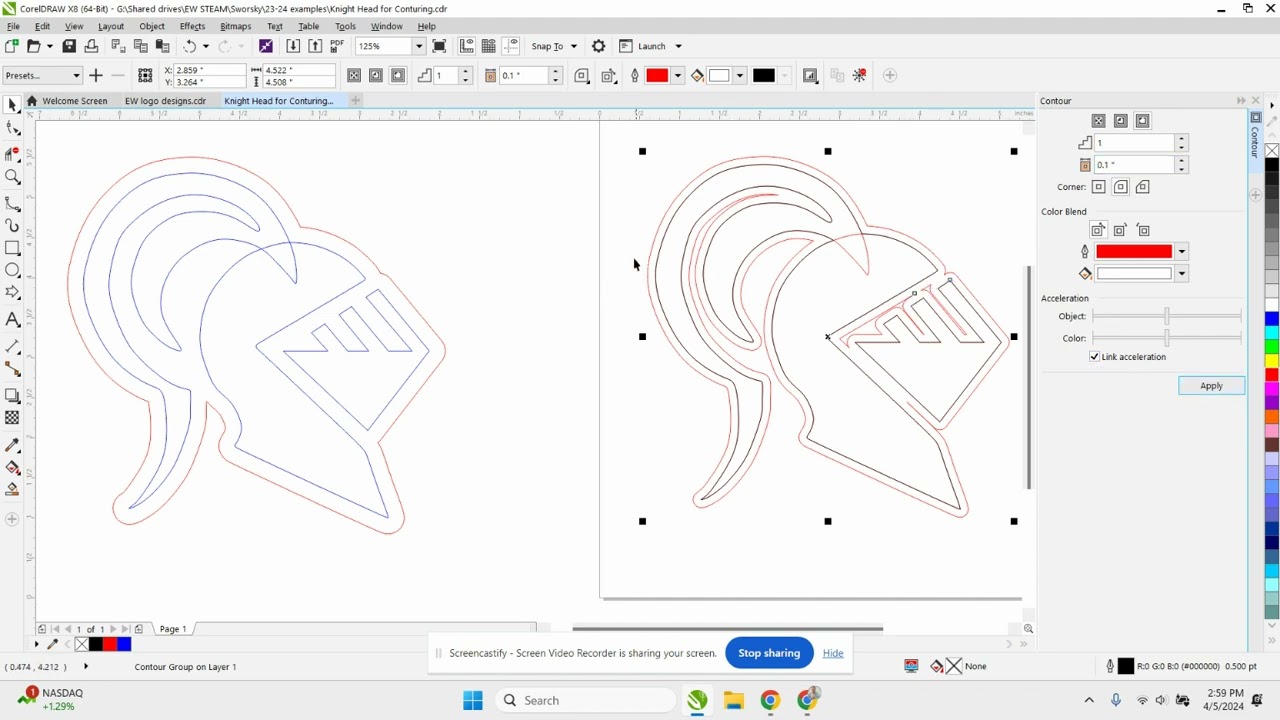 Using the Contouring Effects Tool