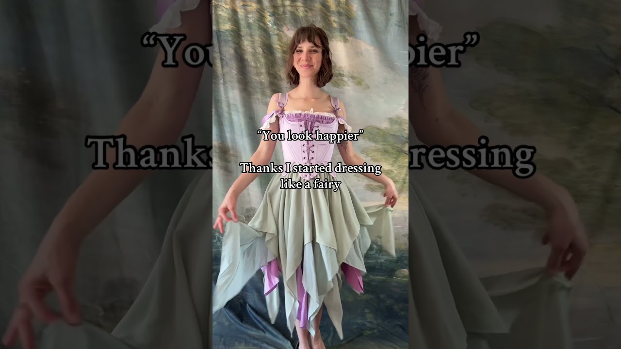 Layering with the flower fairy skirt 🧚🏻#fairy #fairycore #fantasy #cottagecore #costume