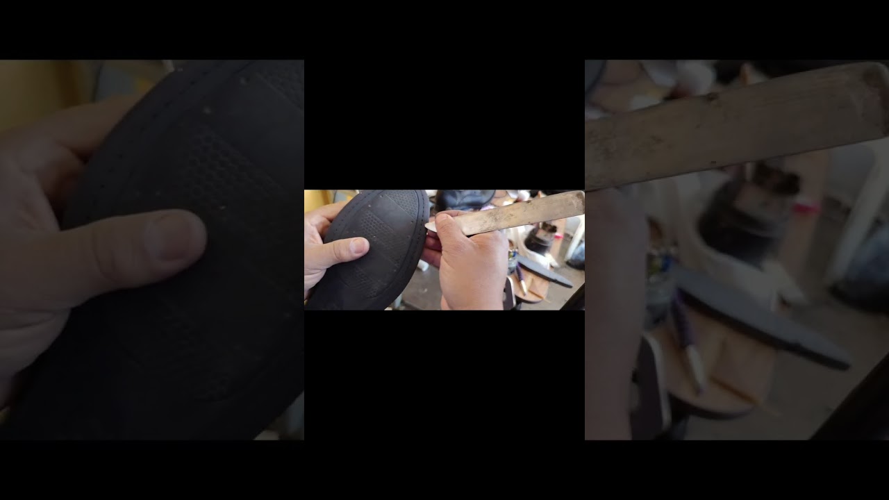 Forma correcta de hacer zurco en suelas para costura (A pura navaja)