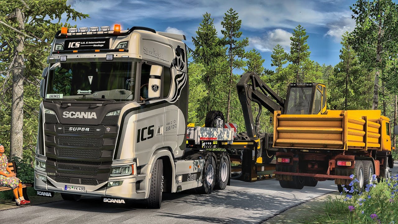 Heavy Machinery Through Twisty Narrow Forest Roads | #ets2 1.53
