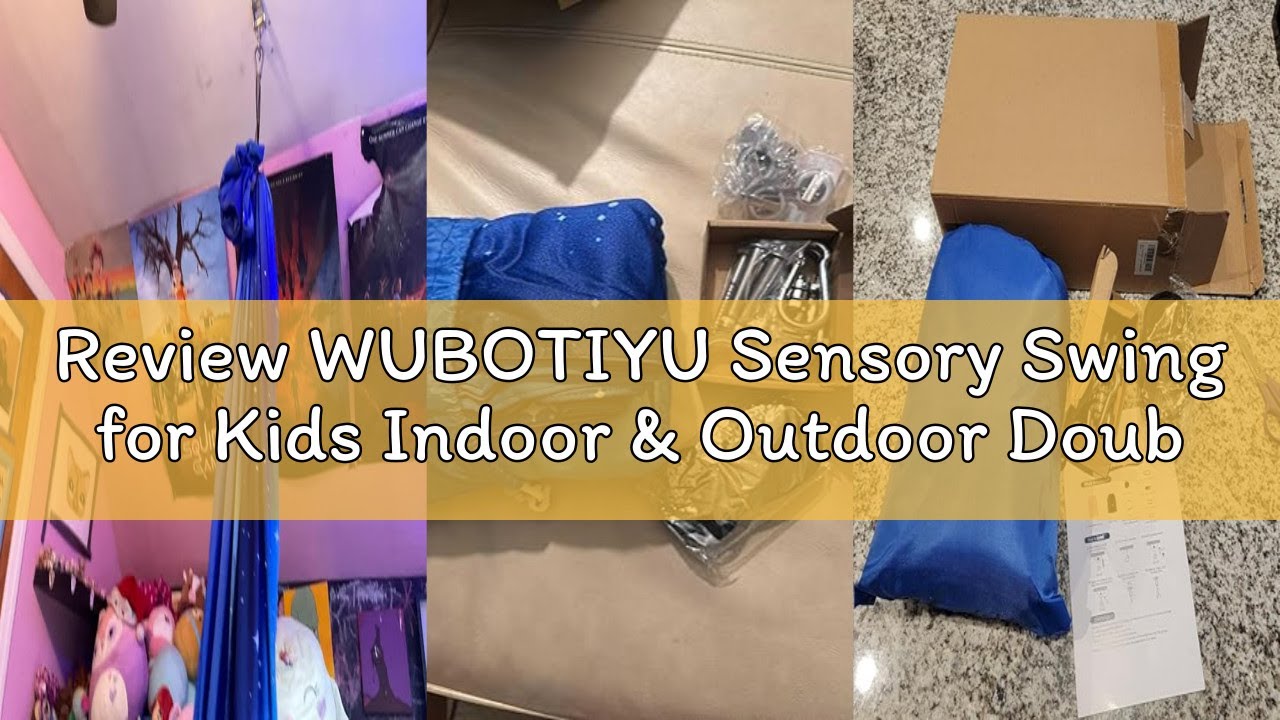 Review WUBOTIYU Sensory Swing for Kids Indoor & Outdoor Double Layer Therapy Cuddle Hammock Chair wi