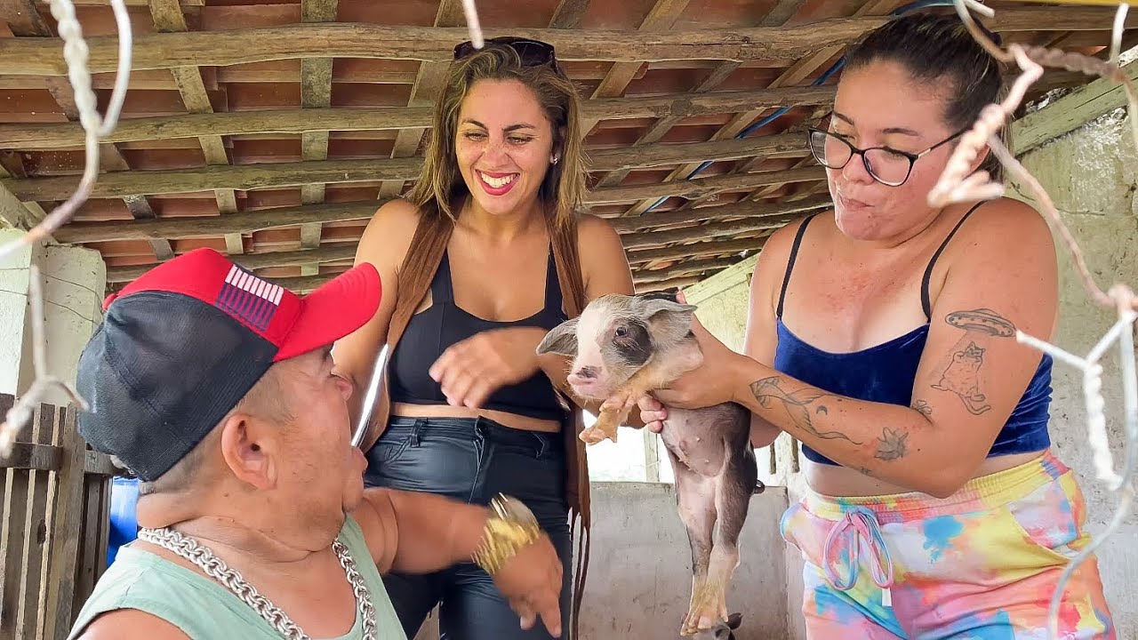 ANDRÉIA FAZ PILILIU BEIJAR O PORCO NA FRENTE DA GALEGA 😂