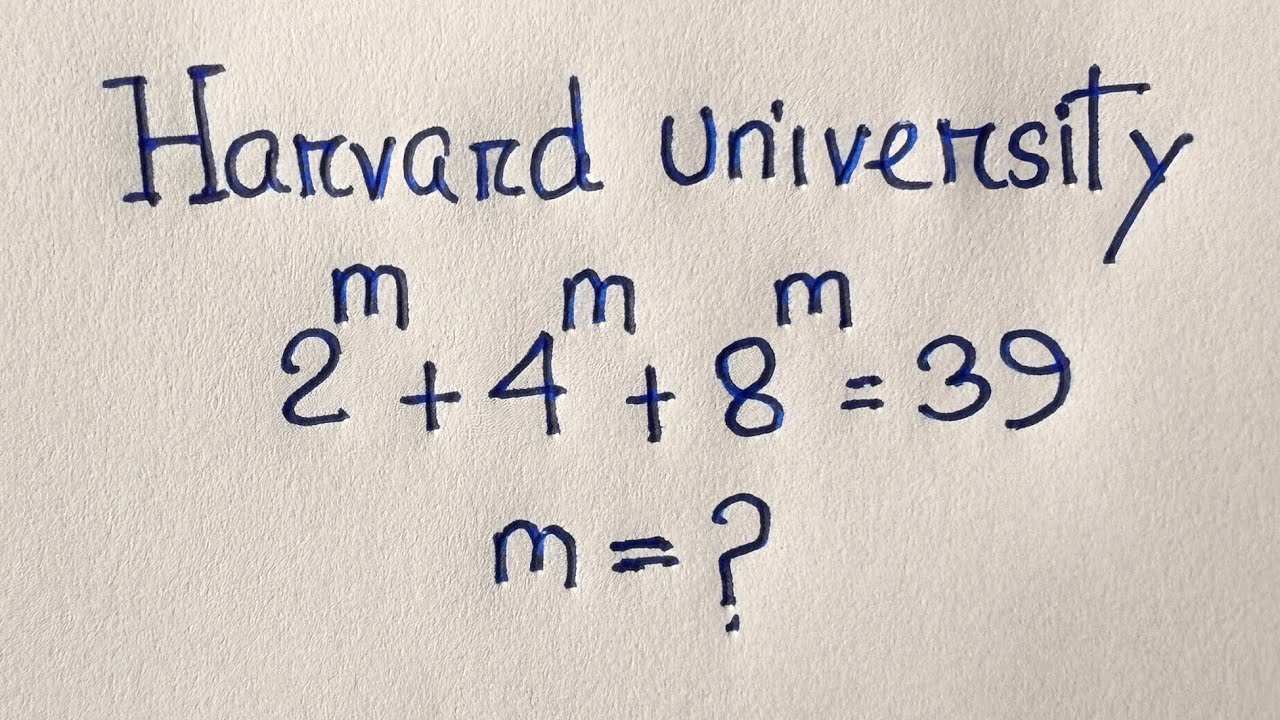 Only 10% Students solve this exponential math olympiad question | 2^M +4^M +8^M=39 |