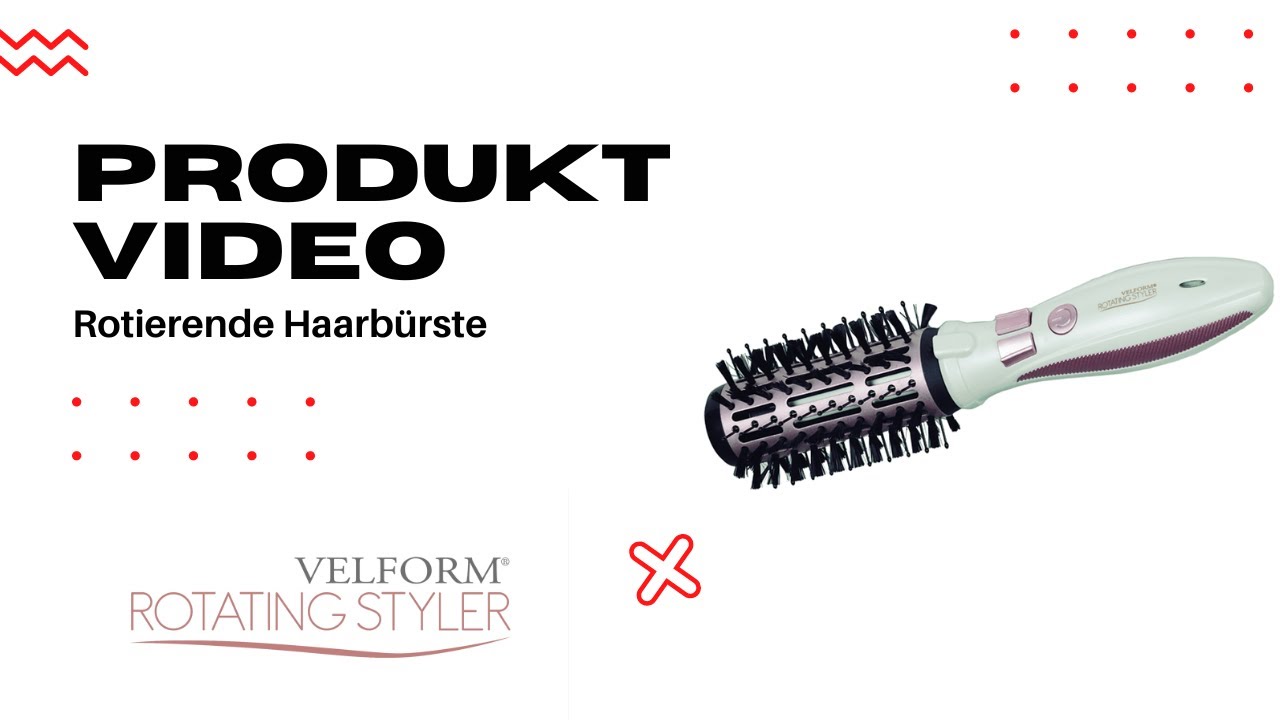 Velform&reg;Rotating Styler | rotierender Lockenstab, Haarb&uuml;rste mit Akku,  Ionen-Technologie, Keramik