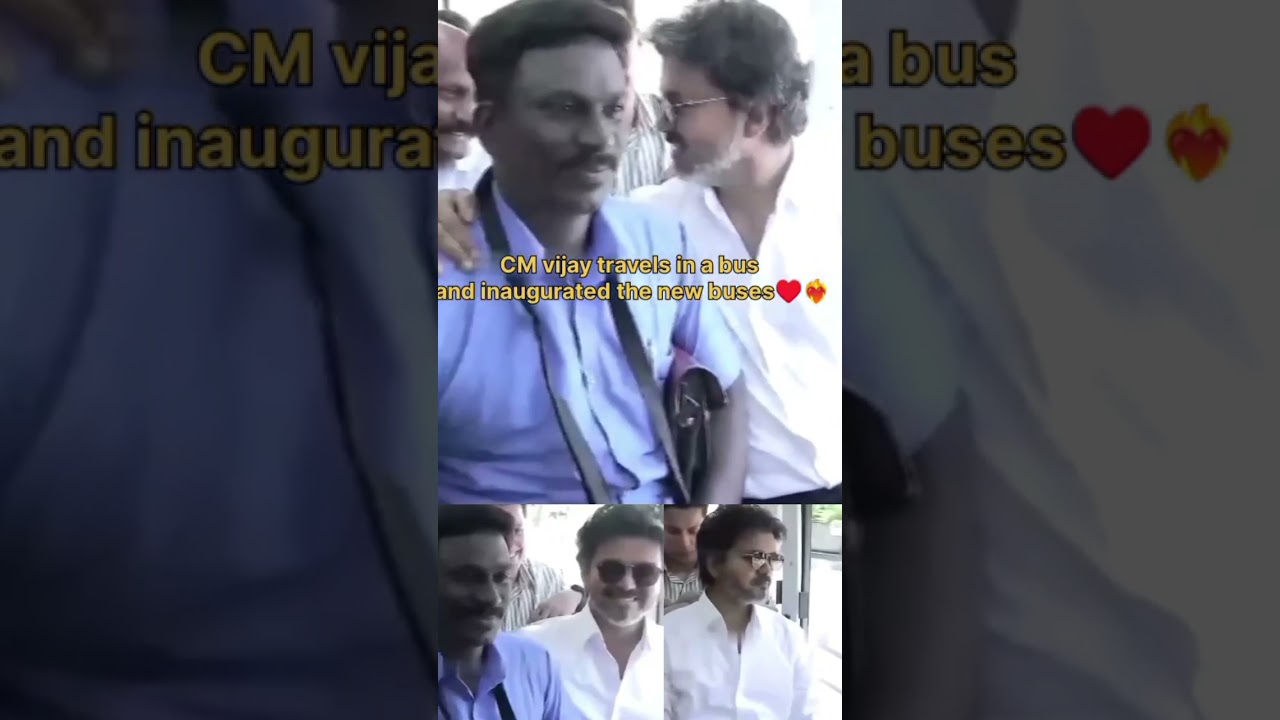 CM Vijay inaugurated new buses and travelled in a bus❤️&zwj;🔥&hearts;️
