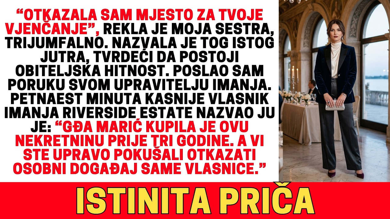 Sestra je otkazala moju svadbenu salu — vlasnik je nazvao: „Gđa Anderson je vlasnica ove imovine.”