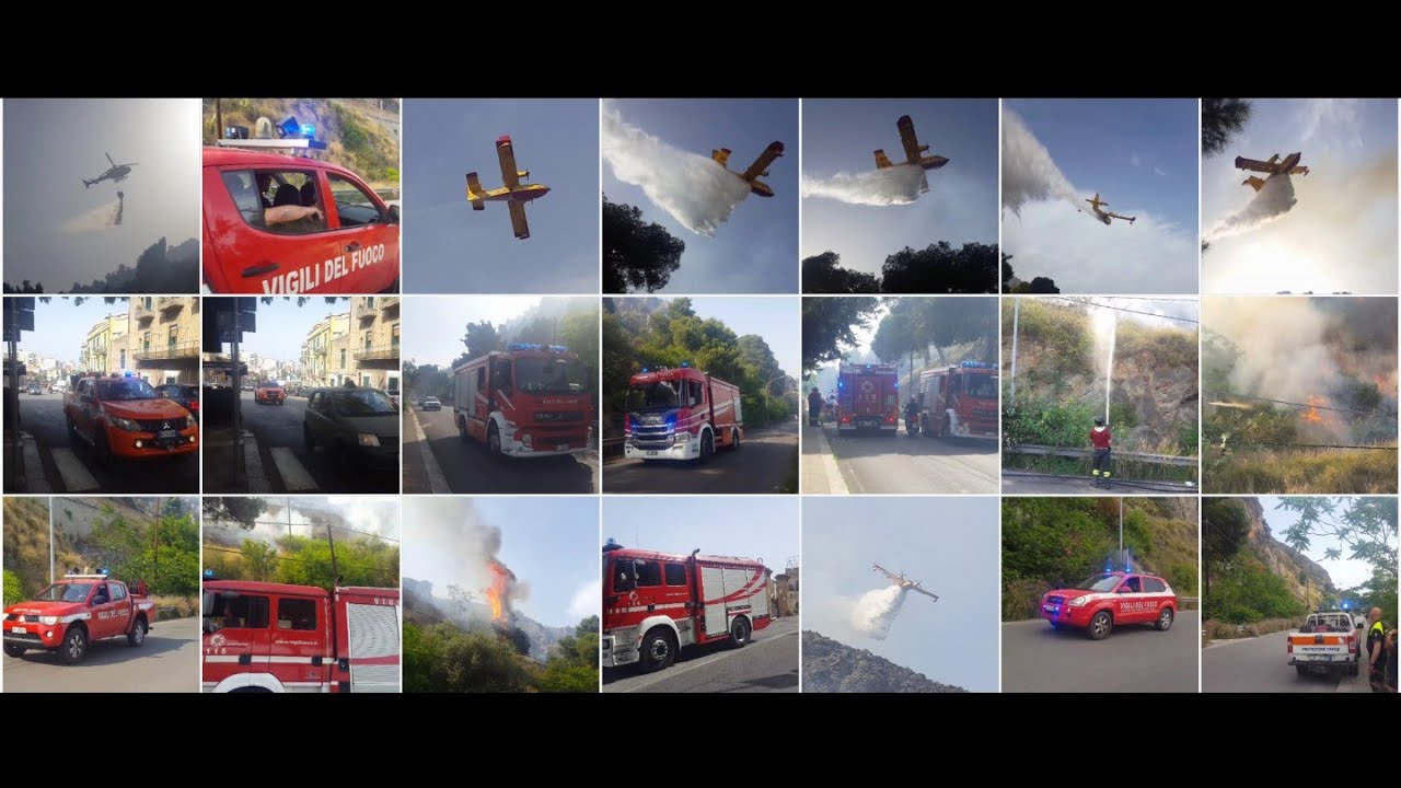 INCENDIO BOSCHIVO POGGIO RIDENTE PASSAGGIO MEZZI DI SOCCORSO + INTERVENTO + INTERVENTO AEREO