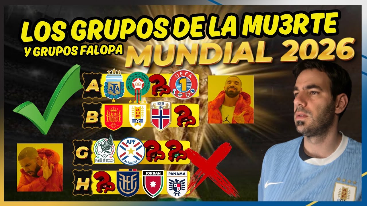 Sorteo Mundial 2026 | Posibles Grupos de la Mu3rte Que se pueden dar
