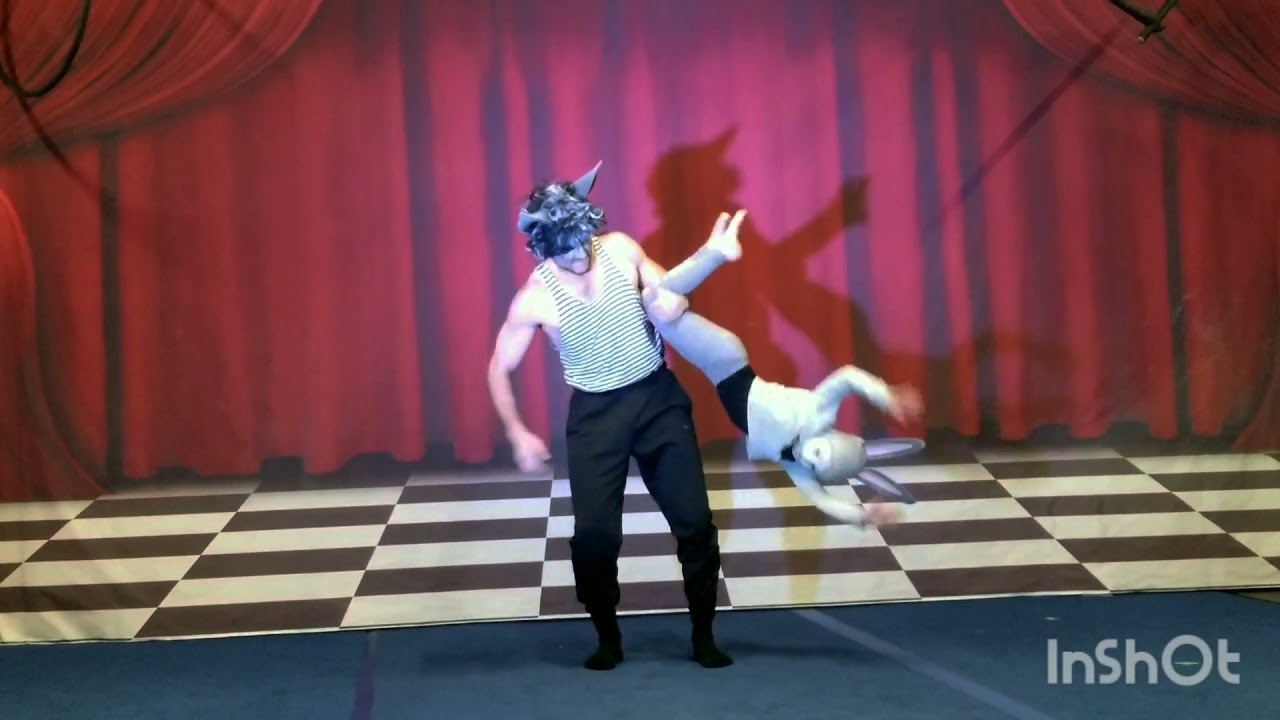 Comedy Acrobatic hand to hand duo performance. Dmitry and Violet