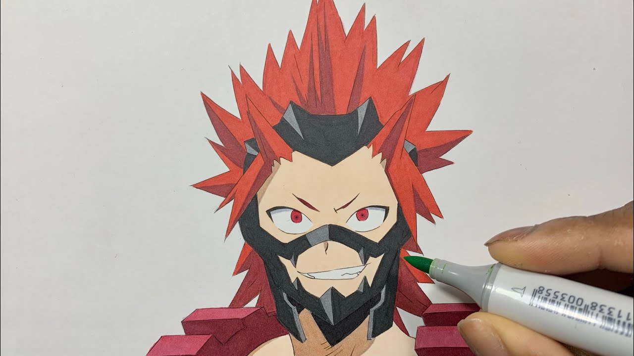 How to Draw Eijiro Kirishima Easy - My Hero Academia ( Boku no Hero Academia / 僕のヒーローアカデミア )