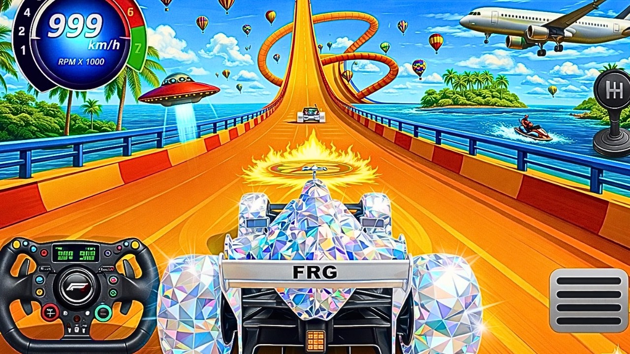💎 $5,000,000,000 GOLD DIAMOND F1! 🚀 999 KM/H ULTIMATE TECH: GT Car Stunt Master
