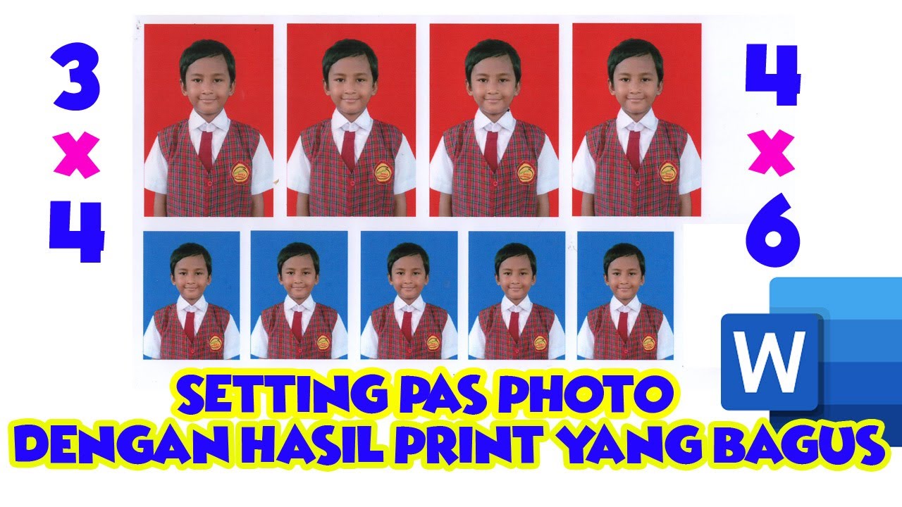 Cara membuat pas foto ukuran 4x6, ukuran 3x4 di Word dan cara mencetaknya agar hasilnya sangat bagus