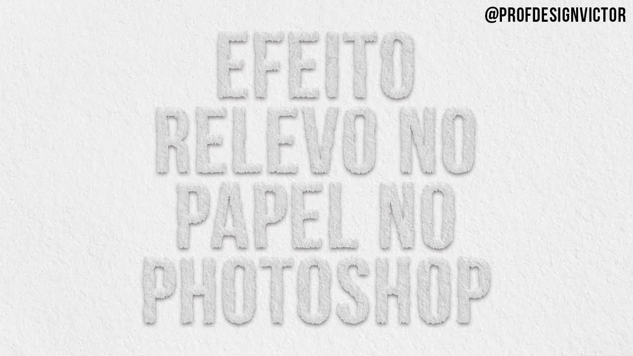 Efeito RELEVO no PAPEL no Photoshop | TUTORIAL