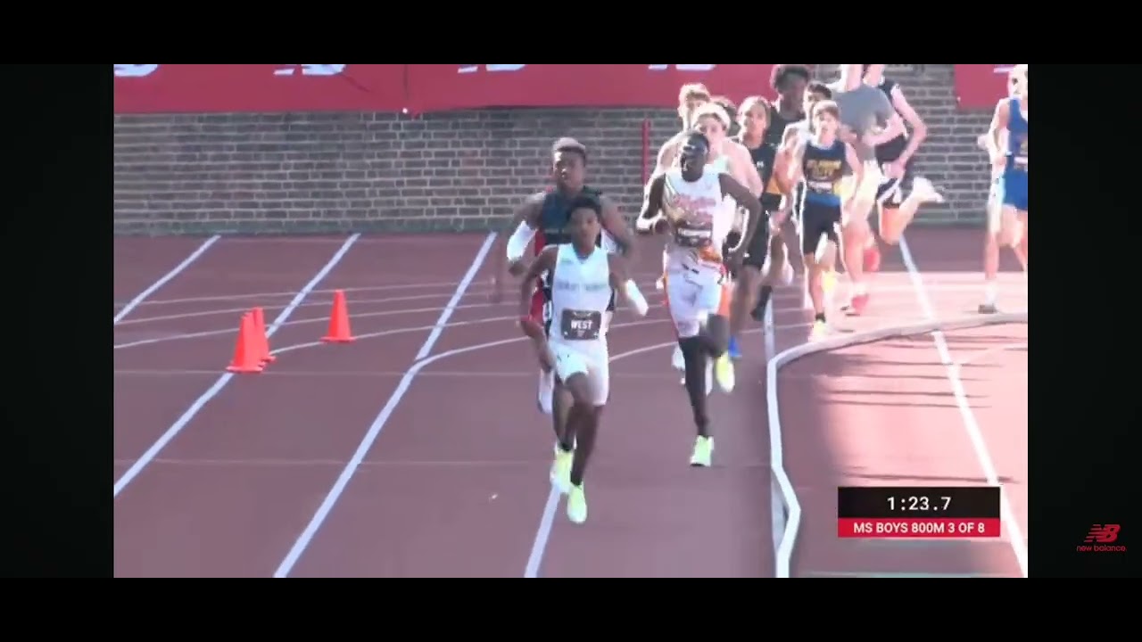 David West Middle School Boys 800m New Balance Nationals Outdoor 2025 06/21/25 SBR Jaguars Penn U