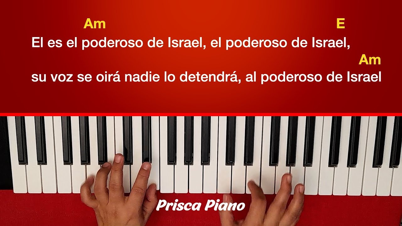 Toca El poderoso de Israel con 2 acordes piano tutorial