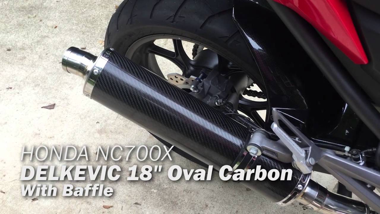 Delkevic 18 Inch Oval Carbon Sound Test -  Honda NC700X