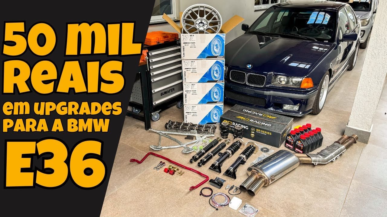 Upgrades para minha BMW E36, Comandos M3, Coilover BC, Rodas APEX e muito mais!