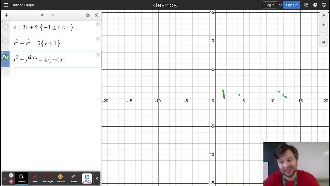 Restricting Domain and Range, Shading with Desmos