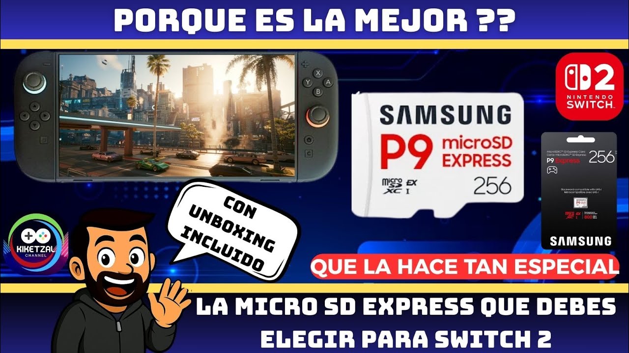 Samsung P9 microSD Express: la mejor memoria para Switch 2 velocidad y rendimiento