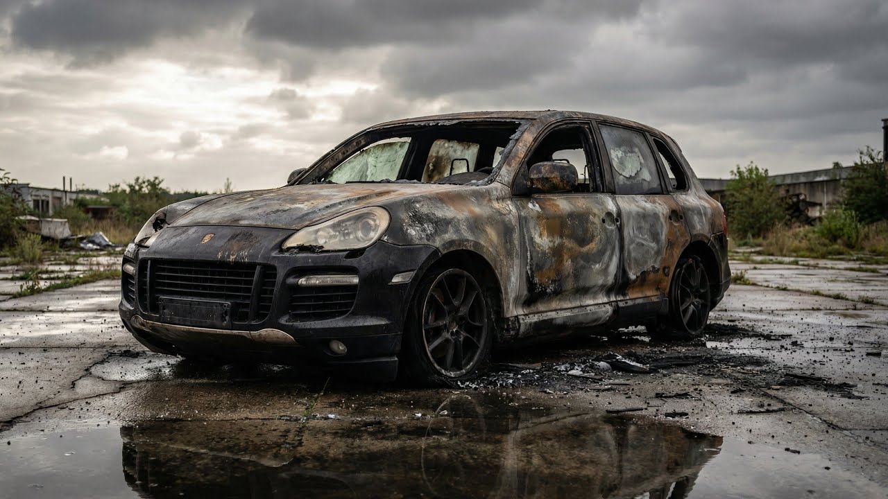 Fire Destroyed Porsche Cayenne Turbo… EXTREME Rebuild!  ASMR Restoration 