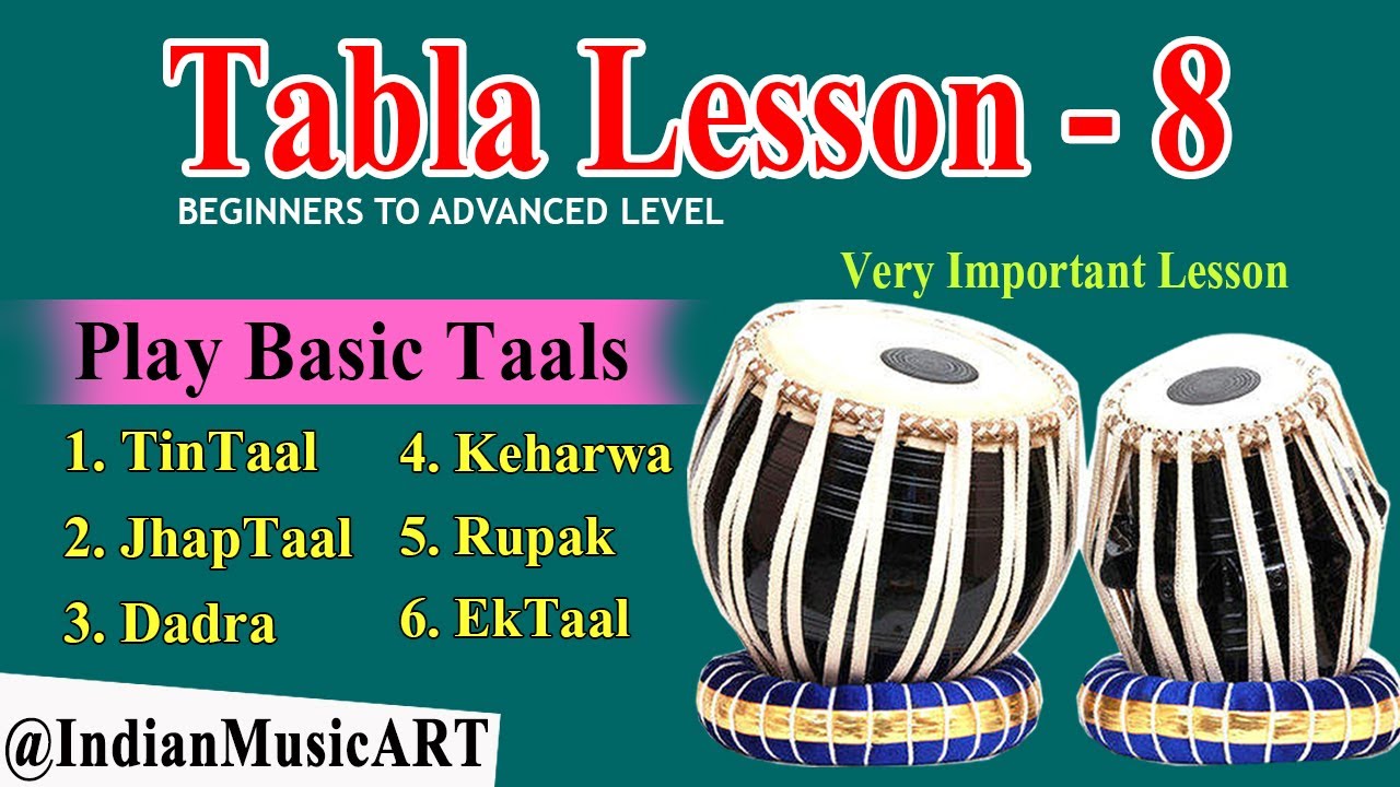 Learn Tabla Lesson - 8 | How to Play TinTaal Jhaptaal Dadra Keharwa Rupak EkTaal
