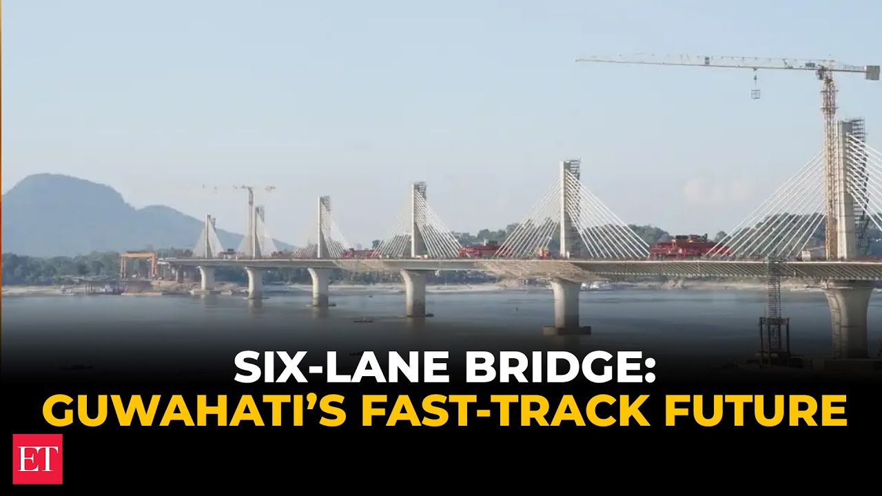 Guwahati’s massive 6-lane Brahmaputra bridge nears completion; set to cut travel time sharply