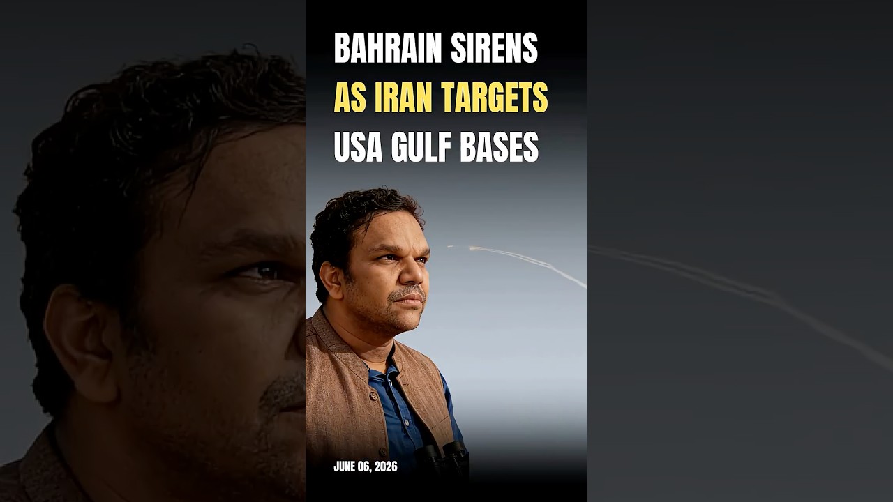 BahrainSirens as Iran Targets US Bases #iran #iranwar #trump #drone #dronestrikes #bahrain #missile