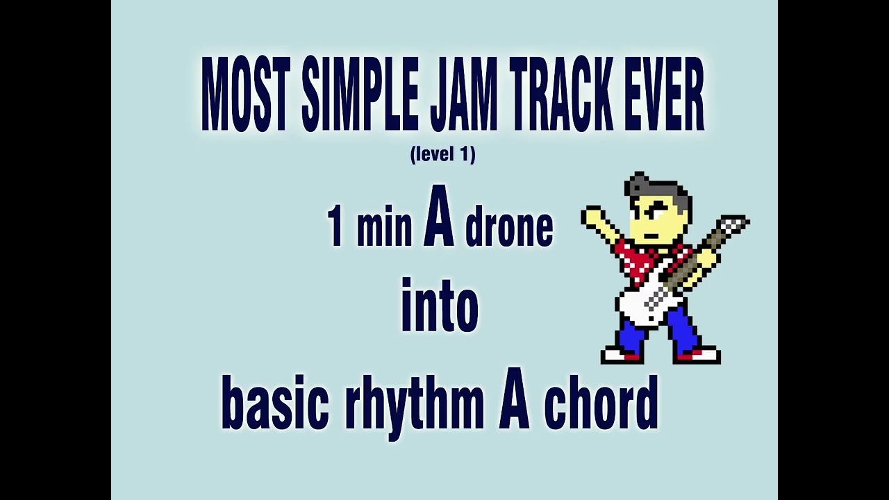 The Most Basic Jam Track EVER! 70bpm in A major (level 1)