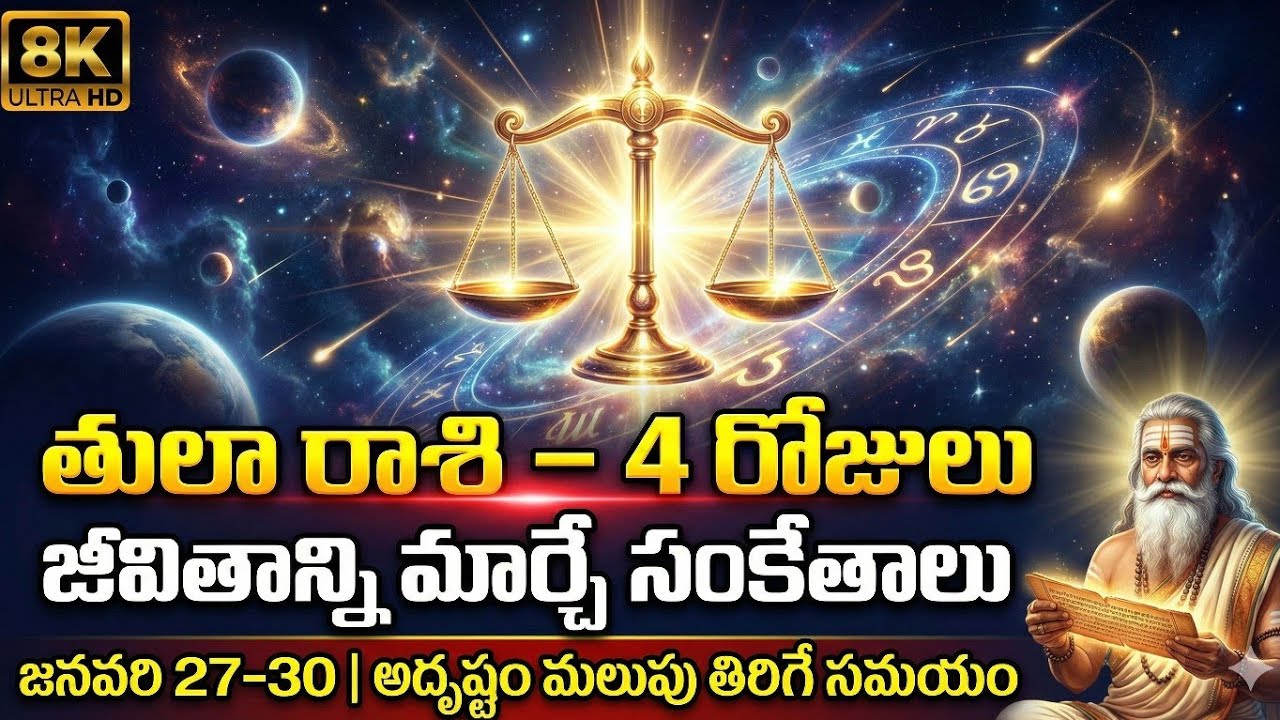 తులా రాశి జనవరి 27–30 | 4 రోజుల్లో జీవితాన్ని మార్చే సంకేతాలు | Thula Rasi January Predictions