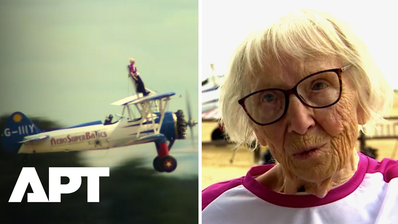 СМОТРИТЕ: 97-летняя британская ходок по крылу самолета побила собственный рекорд Гиннесса | APT