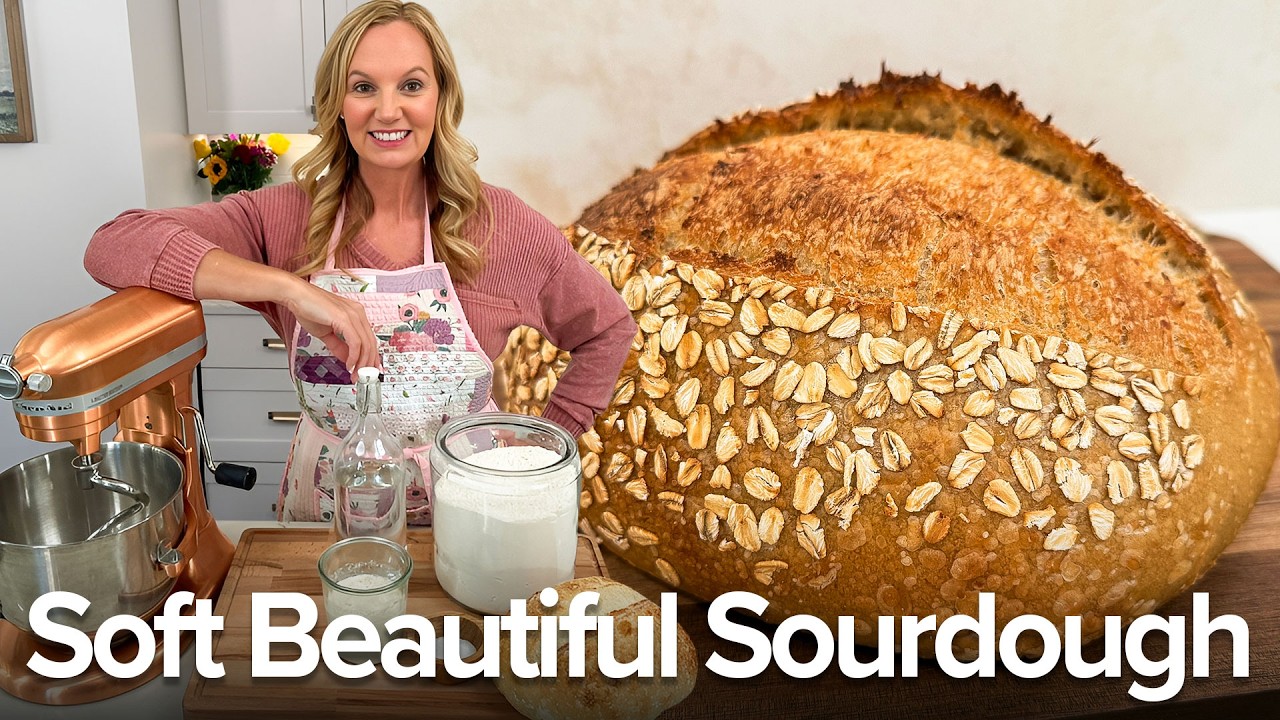 How to Make Sourdough Bread in a Stand Mixer | Honey Oat Recipe