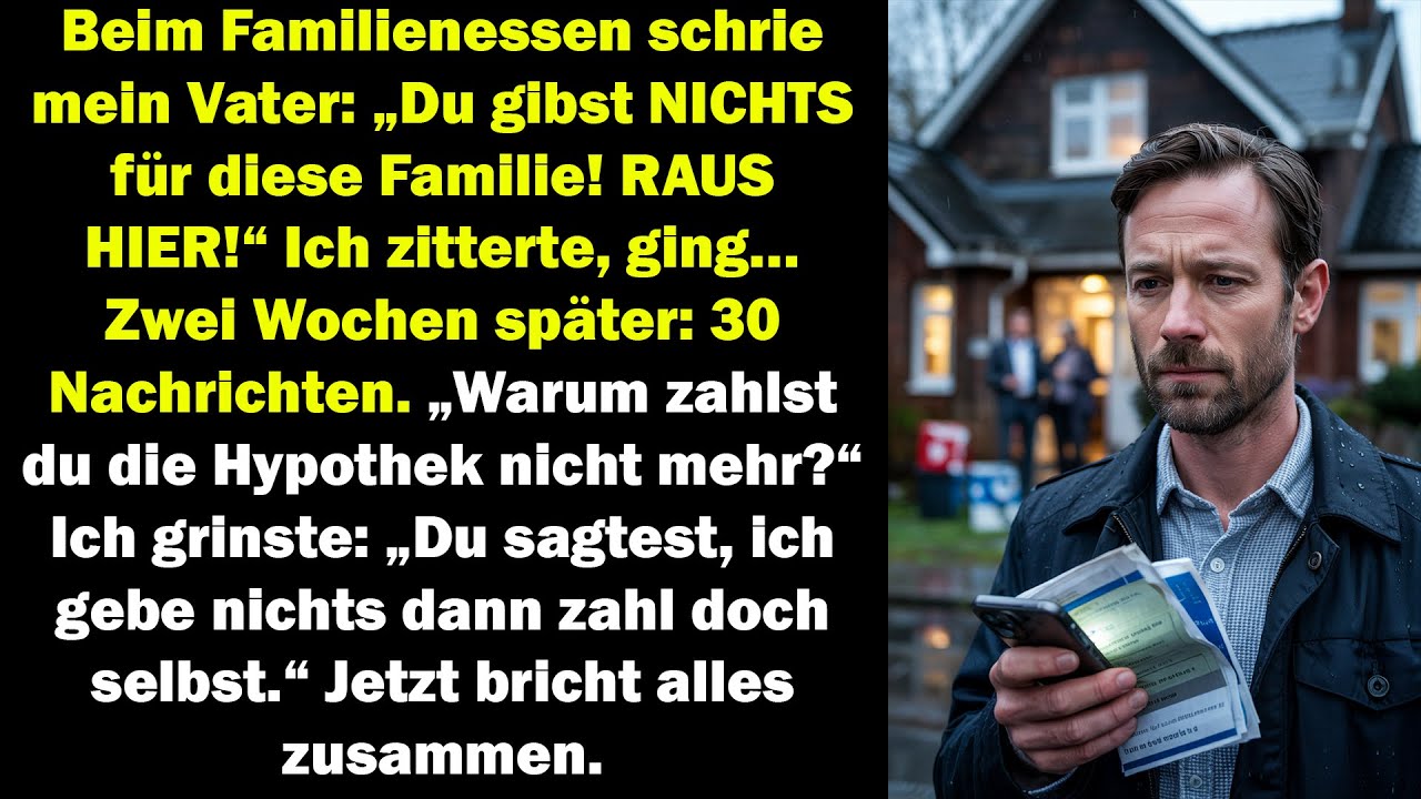 er warf mich raus, weil ich „nichts gebe“ – zwei wochen später zahlte er alleine die hypothek.
