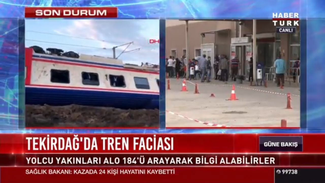 Tekirdağ'da tren faciası