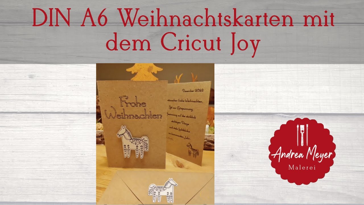 DIN A6 Weihnachtskarten mit dem Cricut Joy