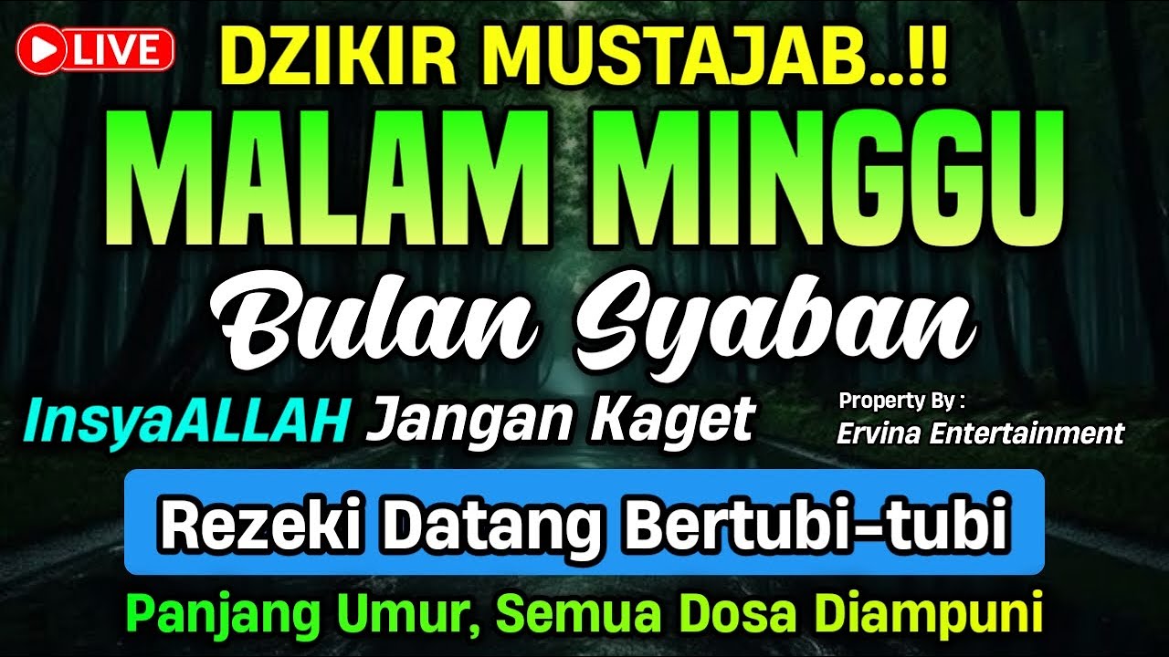 DZIKIR MALAM MINGGU MUSTAJAB.! Pengampunan Dosa, insyaAllah Rezekimu Mengalir Deras | DZIKIR MALAM