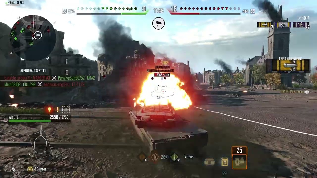 Stufe 100 Belohnung C1 Ariete🇮🇹erste Spiel ü10000 Schaden 4Kills kein Panzerass😉Aber geiles Teil